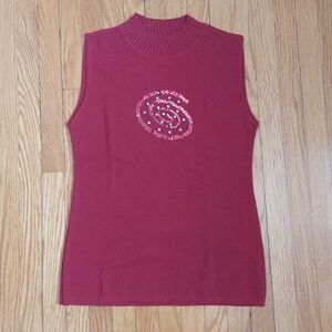 Elegant Red Sleeveless Top